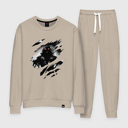 Костюм хлопковый женский THE GUY DISTURBED РОК, цвет: миндальный