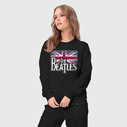 Костюм хлопковый женский The Beatles Great Britain Битлз, цвет: черный — фото 2