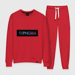 Костюм хлопковый женский Сериал Euphoria - Эйфория, цвет: красный