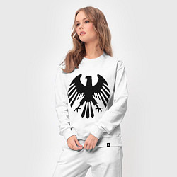 Костюм хлопковый женский Немецкий гербовый орёл, цвет: белый — фото 2