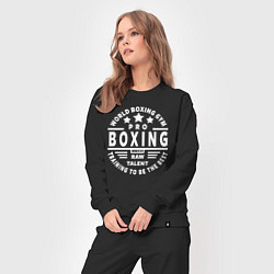 Костюм хлопковый женский PRO BOXING, цвет: черный — фото 2