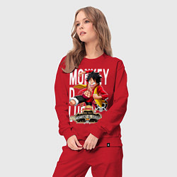 Костюм хлопковый женский One Piece Monkey Большой Куш Манки, цвет: красный — фото 2