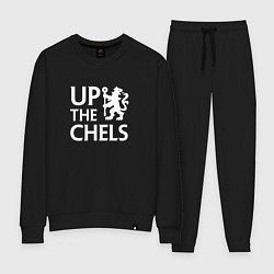 Костюм хлопковый женский UP THE CHELS, Челси, Chelsea, цвет: черный