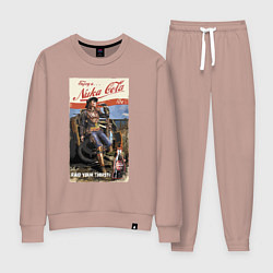 Костюм хлопковый женский Nuka Cola - raid your first!, цвет: пыльно-розовый