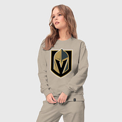 Костюм хлопковый женский Vegas Golden Knights , Вегас Голден Найтс, цвет: миндальный — фото 2