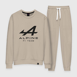 Женский костюм Alpine F1 team Black Logo