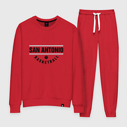 Костюм хлопковый женский San Antonio Basketball, цвет: красный