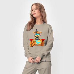 Костюм хлопковый женский Five Nights at Freddys: Security Breach - Глэмрок, цвет: миндальный — фото 2