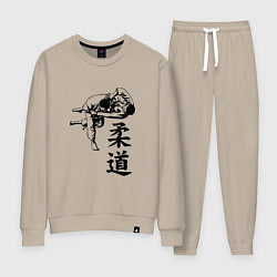 Костюм хлопковый женский JUDO БРОСОК, цвет: миндальный