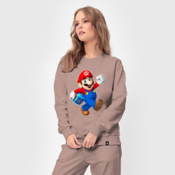 Костюм хлопковый женский Super Mario Hero!, цвет: пыльно-розовый — фото 2