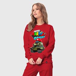 Костюм хлопковый женский Tank Super Mario Odyssey, цвет: красный — фото 2