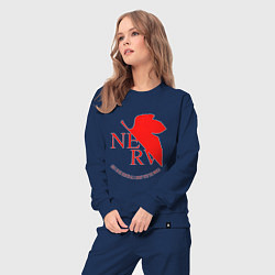 Костюм хлопковый женский Nerv в Neon Genesis Evangelion, цвет: тёмно-синий — фото 2