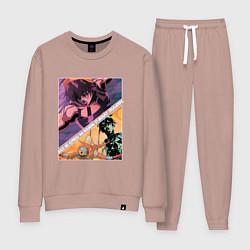 Костюм хлопковый женский Наранча Гирга из ДжоДжо, цвет: пыльно-розовый