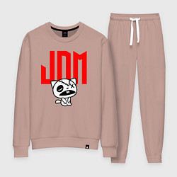 Костюм хлопковый женский JDM Kitten-Zombie Japan, цвет: пыльно-розовый