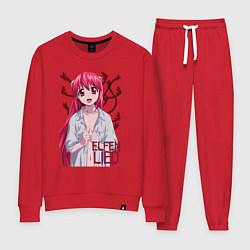 Костюм хлопковый женский Elfen lied Lucy, цвет: красный