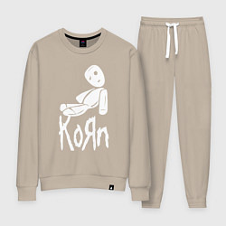 Костюм хлопковый женский Korn КоРн, цвет: миндальный