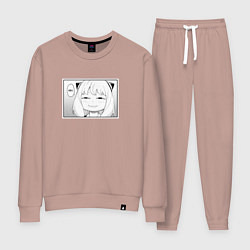 Костюм хлопковый женский Spy Family Heh Семья Шпиона, цвет: пыльно-розовый