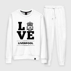 Костюм хлопковый женский Liverpool Love Классика, цвет: белый