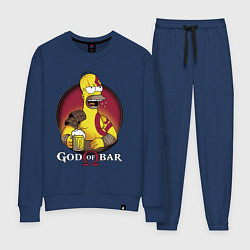 Костюм хлопковый женский Homer god of bar, цвет: тёмно-синий