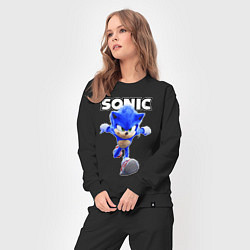 Костюм хлопковый женский Sonic the Hedgehog 2022, цвет: черный — фото 2