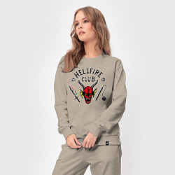 Костюм хлопковый женский Hellfire Club Stranger Things 4, цвет: миндальный — фото 2