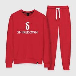 Костюм хлопковый женский Shinedown логотип с эмблемой, цвет: красный