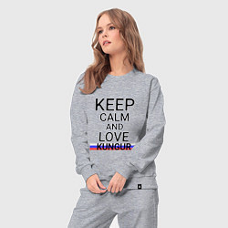 Костюм хлопковый женский Keep calm Kungur Кунгур, цвет: меланж — фото 2