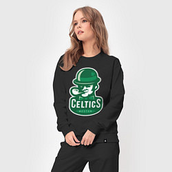 Костюм хлопковый женский Celtics Team, цвет: черный — фото 2