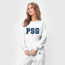 Костюм хлопковый женский PSG FC Classic, цвет: белый — фото 2