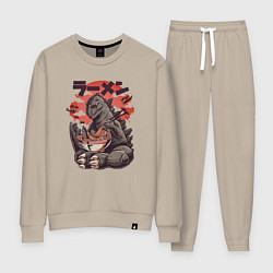 Костюм хлопковый женский Godzilla and Udon, цвет: миндальный