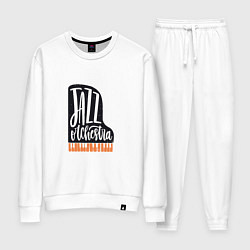 Костюм хлопковый женский Джазовый Оркестр, цвет: белый