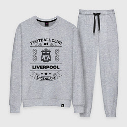 Костюм хлопковый женский Liverpool: Football Club Number 1 Legendary, цвет: меланж