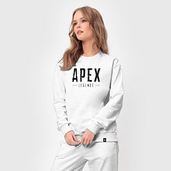 Костюм хлопковый женский Логотип игры Apex Legends, цвет: белый — фото 2