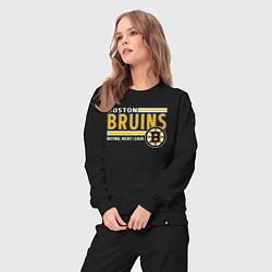 Костюм хлопковый женский NHL Boston Bruins Team, цвет: черный — фото 2