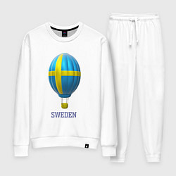 Женский костюм 3d aerostat Sweden flag