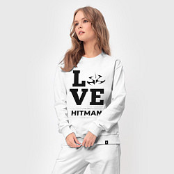 Костюм хлопковый женский Hitman Love Classic, цвет: белый — фото 2