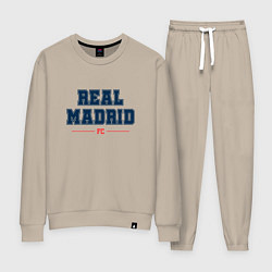 Костюм хлопковый женский Real Madrid FC Classic, цвет: миндальный