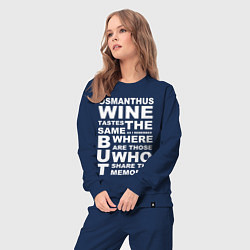 Костюм хлопковый женский Чжун Ли Цитата OSMANTHUS WINE Genshin Impact, цвет: тёмно-синий — фото 2