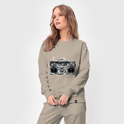 Костюм хлопковый женский Wu-Tang Boombox, цвет: миндальный — фото 2