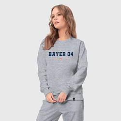 Костюм хлопковый женский Bayer 04 FC Classic, цвет: меланж — фото 2