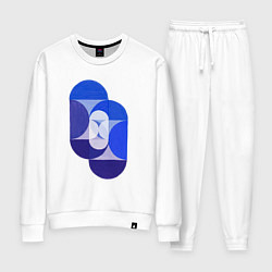 Костюм хлопковый женский Key Blue, цвет: белый