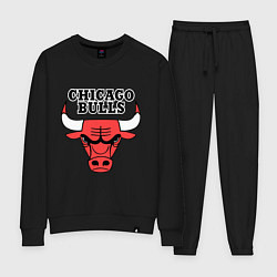 Костюм хлопковый женский Chicago Bulls, цвет: черный