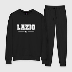 Костюм хлопковый женский Lazio football club классика, цвет: черный