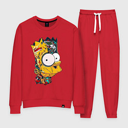 Костюм хлопковый женский Cyber-Bart - Simpsons family, цвет: красный