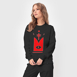 Костюм хлопковый женский Око - Cult of the lamb, цвет: черный — фото 2