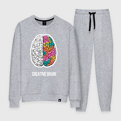 Костюм хлопковый женский Creative Brain, цвет: меланж