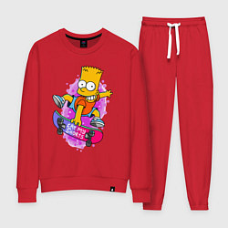Женский костюм Барт Симпсон на скейтборде - Eat my shorts!