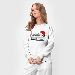 Костюм хлопковый женский Mazda 3 bk JDM Retro, цвет: белый — фото 2