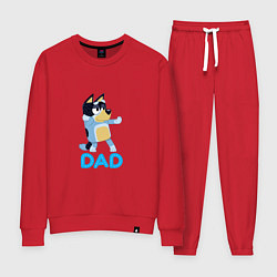 Костюм хлопковый женский Doggy Dad, цвет: красный