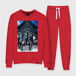 Костюм хлопковый женский Stray Kids Thunderous, цвет: красный